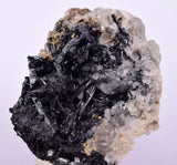 4.7cm GEM TOURMALINE SCHORL QUARTZ SHINY CRYSTALS PERU MINERAL SPECIMEN WB39