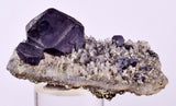5.8cms GALENA QUARTZ PYRITE CRYSTAL CUBIC PERU MINERAL SPECIMEN  GB77
