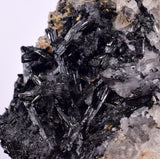 4.7cm GEM TOURMALINE SCHORL QUARTZ SHINY CRYSTALS PERU MINERAL SPECIMEN WB39