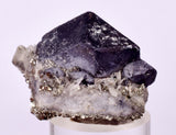 5.8cms GALENA QUARTZ PYRITE CRYSTAL CUBIC PERU MINERAL SPECIMEN  GB77