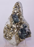 15cms JORDANITE FLUORITE BOULANGERITE CRYSTAL MILPO PERU SHINY KB84
