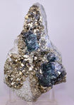 15cms JORDANITE FLUORITE BOULANGERITE CRYSTAL MILPO PERU SHINY KB84