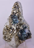 15cms JORDANITE FLUORITE BOULANGERITE CRYSTAL MILPO PERU SHINY KB84