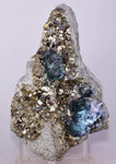 15cms JORDANITE FLUORITE BOULANGERITE CRYSTAL MILPO PERU SHINY KB84