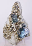 15cms JORDANITE FLUORITE BOULANGERITE CRYSTAL MILPO PERU SHINY KB84