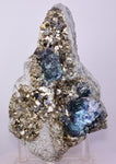 15cms JORDANITE FLUORITE BOULANGERITE CRYSTAL MILPO PERU SHINY KB84