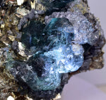 15cms JORDANITE FLUORITE BOULANGERITE CRYSTAL MILPO PERU SHINY KB84