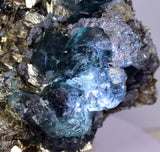 15cms JORDANITE FLUORITE BOULANGERITE CRYSTAL MILPO PERU SHINY KB84