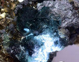 15cms JORDANITE FLUORITE BOULANGERITE CRYSTAL MILPO PERU SHINY KB84
