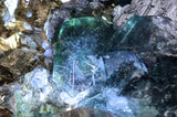 15cms JORDANITE FLUORITE BOULANGERITE CRYSTAL MILPO PERU SHINY KB84