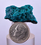 2.7cm GEM BLUE MALACHITE PSEUDOMORPH CHRYSOCOLLA PERU ROSETTE  CRYSTAL UB288