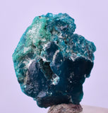 1.9cm GEM BLUE MALACHITE PSEUDOMORPH CHRYSOCOLLA PERU ROSETTE  CRYSTAL UB290