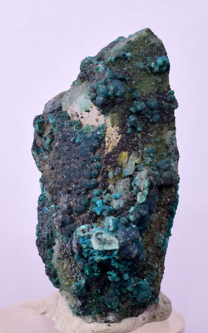 3.7cms QUARTZ CHRYSOCOLLA BOTRYOIDAL TENTADORA MINE PERU MINERAL SPECIMEN CB195