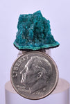1.8cm GEM BLUE MALACHITE PSEUDOMORPH CHRYSOCOLLA PERU ROSETTE  CRYSTAL UB291
