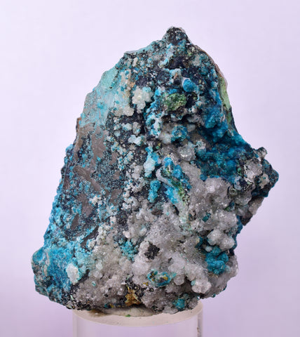 5.8cms QUARTZ CHRYSOCOLLA BOTRYOIDAL TENTADORA MINE PERU MINERAL SPECIMEN CB198