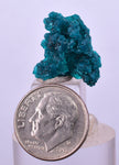 1.9cm GEM BLUE MALACHITE PSEUDOMORPH CHRYSOCOLLA PERU ROSETTE  CRYSTAL UB296