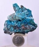 5.2cms QUARTZ CHRYSOCOLLA BOTRYOIDAL TENTADORA MINE PERU MINERAL SPECIMEN CB199