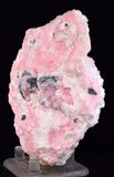 10cms RHODOCHROSITE PAGODA CALCITE CRYSTALS JORDANITE (?) GALENA PERU RB680