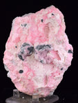 10cms RHODOCHROSITE PAGODA CALCITE CRYSTALS JORDANITE (?) GALENA PERU RB680