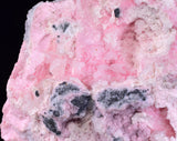 10cms RHODOCHROSITE PAGODA CALCITE CRYSTALS JORDANITE (?) GALENA PERU RB680