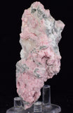 9.2cms RHODOCHROSITE PAGODA CALCITE CRYSTALS JORDANITE (?) GALENA PERU RB681