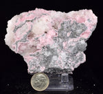 cms RHODOCHROSITE PAGODA CALCITE CRYSTALS JORDANITE (?) GALENA PERU RB681 (Copia)