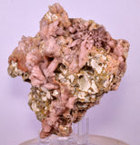 8cms ROSE DRUZY QUARTZ BRIGHT CRYSTALS BOTRYOIDAL PERU NEW FIND QB161
