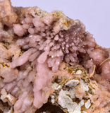 8cms ROSE DRUZY QUARTZ BRIGHT CRYSTALS BOTRYOIDAL PERU NEW FIND QB161