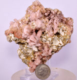 8cms ROSE DRUZY QUARTZ BRIGHT CRYSTALS BOTRYOIDAL PERU NEW FIND QB161