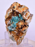 5.9cms CHRYSOCOLLA MALACHITE SELENITE CRYSTALS PERU QUARTZ CALCITE CB201