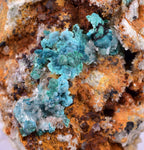 5.9cms CHRYSOCOLLA MALACHITE SELENITE CRYSTALS PERU QUARTZ CALCITE CB201