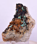 5.6cms CHRYSOCOLLA MALACHITE SELENITE CRYSTALS PERU QUARTZ CALCITE CB203