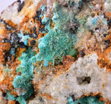 7.3cms CHRYSOCOLLA MALACHITE SELENITE CRYSTALS PERU QUARTZ CALCITE CB204