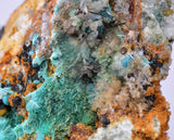 7.3cms CHRYSOCOLLA MALACHITE SELENITE CRYSTALS PERU QUARTZ CALCITE CB204