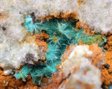 7.3cms CHRYSOCOLLA MALACHITE SELENITE CRYSTALS PERU QUARTZ CALCITE CB204