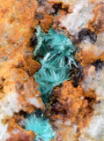 7.3cms CHRYSOCOLLA MALACHITE SELENITE CRYSTALS PERU QUARTZ CALCITE CB204