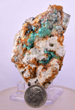 7.3cms CHRYSOCOLLA MALACHITE SELENITE CRYSTALS PERU QUARTZ CALCITE CB204