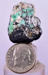 2.5cms GEM EMERALD CRYSTAL PYRITE CALCITE QUARTZ COLOMBIA MINERAL SPECIMEN EB91