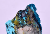 5.6cms CHRYSOCOLLA BOTRYOIDAL ON QUARTZ SHATTUCKITE TENTADORA MINE PERU CB245