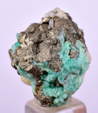 2.4cms GEM EMERALD CRYSTAL PYRITE CALCITE QUARTZ COLOMBIA MINERAL SPECIMEN EB92