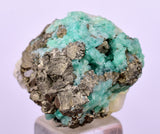 2.4cms GEM EMERALD CRYSTAL PYRITE CALCITE QUARTZ COLOMBIA MINERAL SPECIMEN EB92