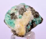 2.4cms GEM EMERALD CRYSTAL PYRITE CALCITE QUARTZ COLOMBIA MINERAL SPECIMEN EB92