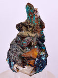 9.1cms CHRYSOCOLLA BOTRYOIDAL ON QUARTZ SHATTUCKITE TENTADORA MINE PERU CB246