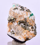 2.7cms GEM EMERALD CRYSTAL PYRITE CALCITE QUARTZ COLOMBIA MINERAL SPECIMEN EB93