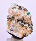 2.7cms GEM EMERALD CRYSTAL PYRITE CALCITE QUARTZ COLOMBIA MINERAL SPECIMEN EB93