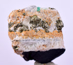 2.7cms GEM EMERALD CRYSTAL PYRITE CALCITE QUARTZ COLOMBIA MINERAL SPECIMEN EB93