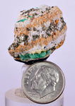 2.7cms GEM EMERALD CRYSTAL PYRITE CALCITE QUARTZ COLOMBIA MINERAL SPECIMEN EB93