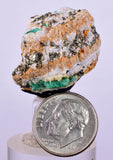 2.7cms GEM EMERALD CRYSTAL PYRITE CALCITE QUARTZ COLOMBIA MINERAL SPECIMEN EB93