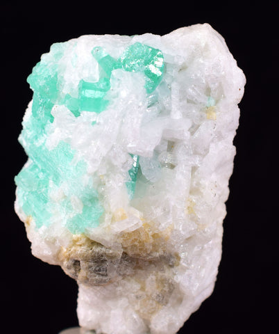 3cms GEM EMERALD CRYSTAL PYRITE CALCITE QUARTZ COLOMBIA MINERAL SPECIMEN EB94