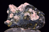 7.5cms RHODOCHROSITE CRYSTALS GALENA PYRITE SPHALERITE PERU RB745